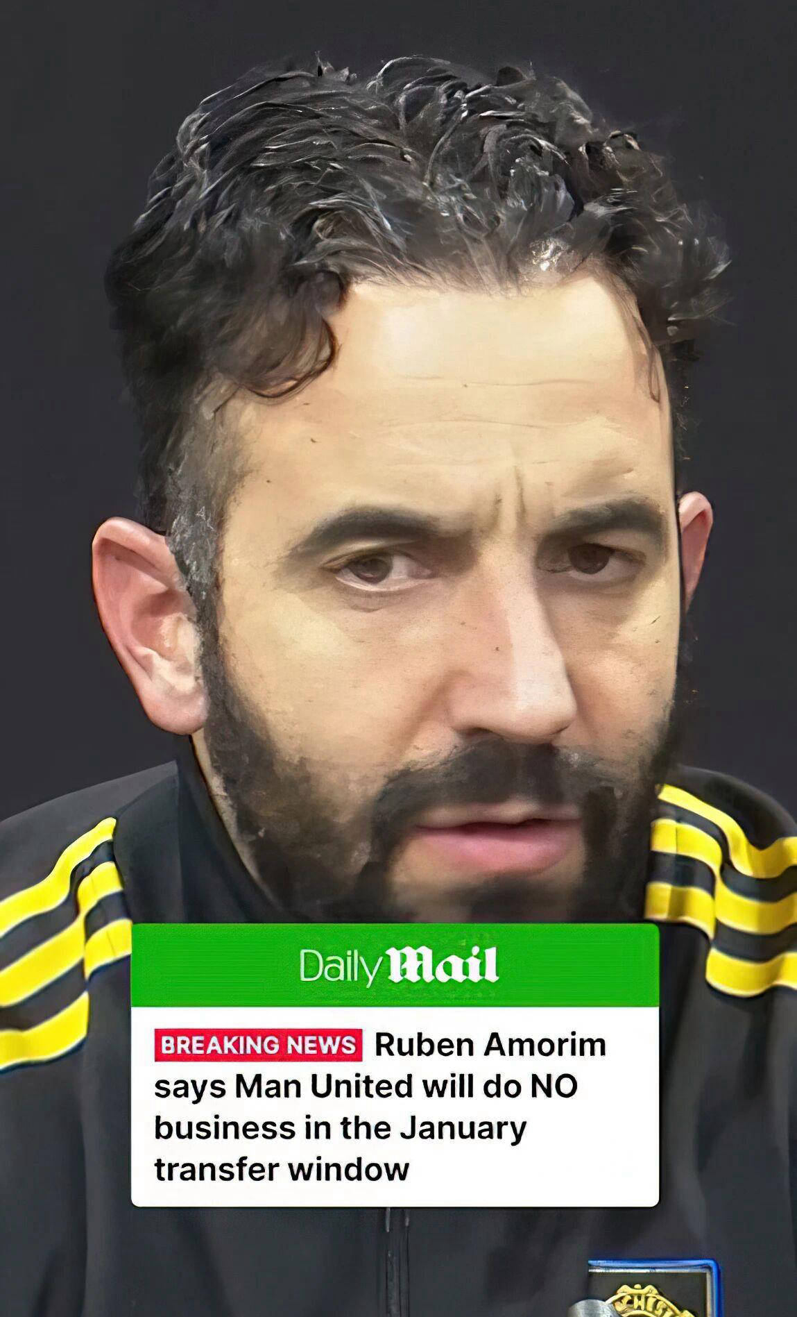 曼联冬窗或压哨补中场，拉爵信心满满支持阿莫林带队冲击欧冠